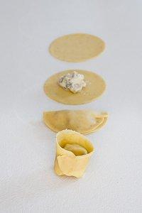 Tortellini mit Pfifferlingen und Heidelbeeren