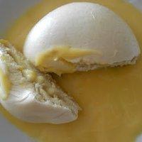 Dampfnudeln mit Apfelfüllung & Vanillesauce