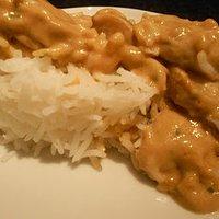 Maispoulardenbrust in Erdnuss ~ Sauce