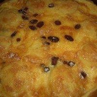 Apfelkuchen mit Pudding ~ Sahneguss und Rosinen