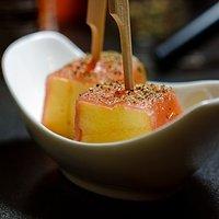 Ananas mit Lachsschinken