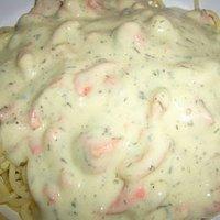 Spaghetti mit Sockeye Wildlachs & Shrimps in Dill ~ Sauce