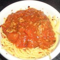 Chilispaghetti mit Wild ~ Bolognese