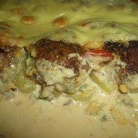 Kartoffel ~ Frikadellenauflauf mit Tomaten, Pilzen & Kräuter de Provence
