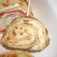 Scharfe Lauchpfannkuchenröllchen