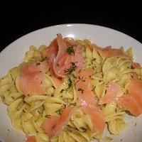 Bandnudeln mit Graved Lachs in Honig ~ Senf Sauce