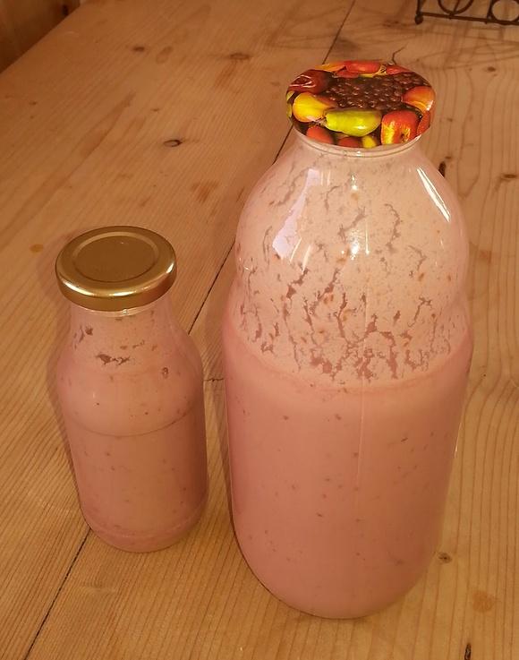 Fruchtjoghurt mit Himbeeren und Vanille selbst gemacht