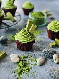 Schokoladen-Matcha-Cupcakes