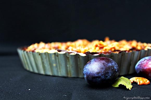 Hello beautiful: Pflaumen-Schokoladen-Tarte mit karamellisierten Pecanüssen