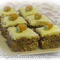 Granny’s carrot cake squares with cream cheese topping