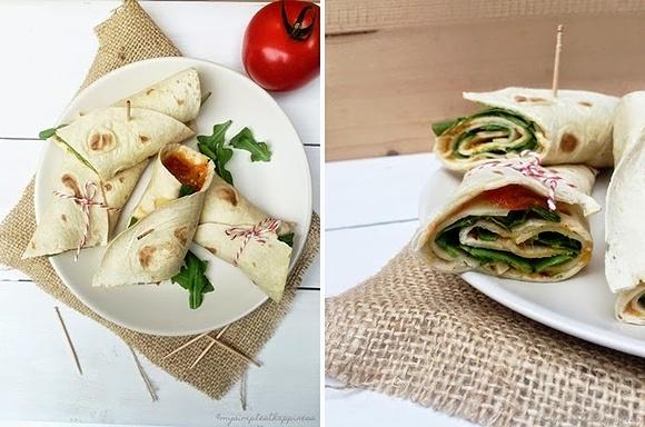 Tortilla-Käse-Wraps mit Mango-Salsa Fingerfood für die wm