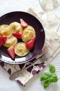 Pasta einmal anders! Ravioli mit Erdbeeren