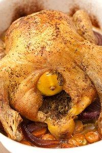Brathendl mit Kartoffel-Paprikagemüse