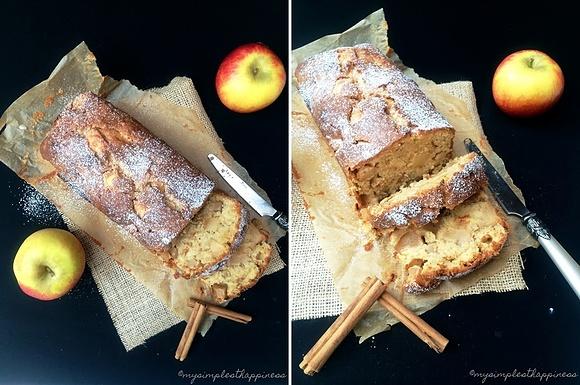 Herrlicher lockerer apfelkuchen mit großen apfelstücken und zitronen-zimt-guss