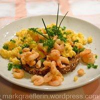 Eiweiß abend brot – krabbenbrot mit rührei