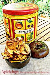 Apfelchips oder apfelschnitzle und apfelgelee mojito