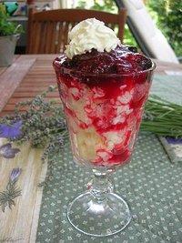 Rote Gruetze mit Milchreis