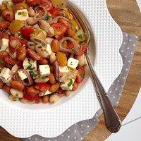 Bohnen-Tomaten-Salat mit Feta