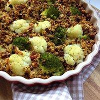 Blumenkohl-und Brokkoliröschen mit Knusperkruste
