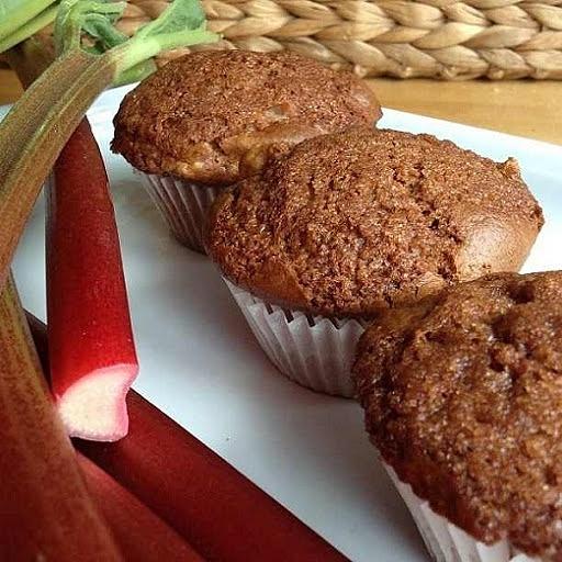 Knusprige Rhabarbermuffins