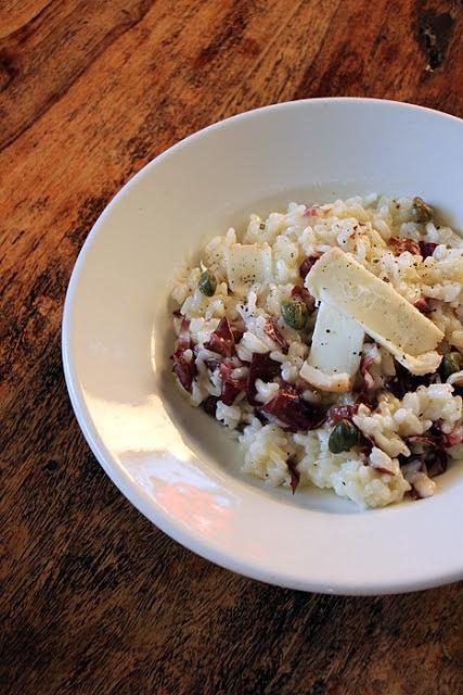 Risotto mit radicchio, kapern und taleggio