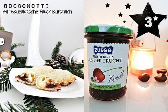 Bocconotti mit Sauerkirsche Fruchtaufstrich