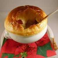 Orangen-Ingwersuppe gedeckt