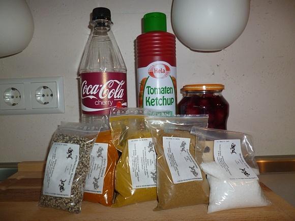 Kirsch Currysoße für Osterwurst