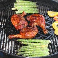 Rezept: gegrillte entenkeulen mit bourbon-würzsauce