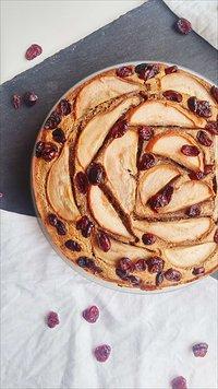 Espressokuchen mit Mohn und Cranberries