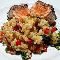 Lachs Loin an Paprikarisotto
