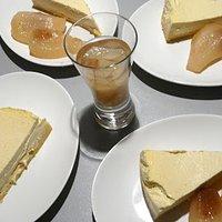 Käsekuchen mit Birnen und Williams