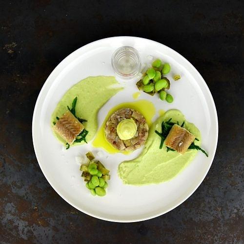 Matjes aal edamame salicorn wasabi nordhäuser doppelkorn