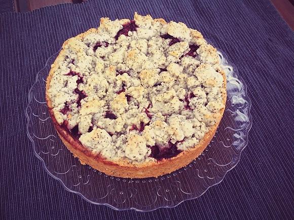 Sauerkirsch Mohn Streusel