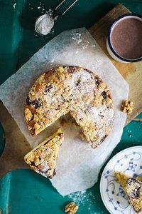 Rezept für kirsch streuselkuchen mit walnuss – fleur de sel streuseln