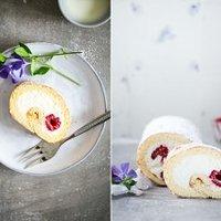 Rezept für biskuitrolle mit himbeeren und quarkfuellung – ein einfacher kuchenklassiker