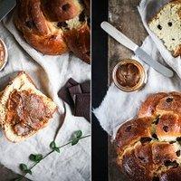 Rezept für schokoladen brioche hefeknoten, der sich ganz fantastisch mit butter und fleur de sel karamellcreme bestreichen lässt