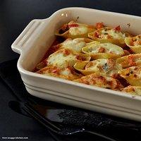 Frisch vom garten auf den tisch - ratatouille-muschel-nudeln