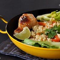 Spanien trifft japan - donburi-paella