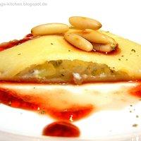 Ravioli mit Ziegenfrischkäse-Kartoffel-Füllung