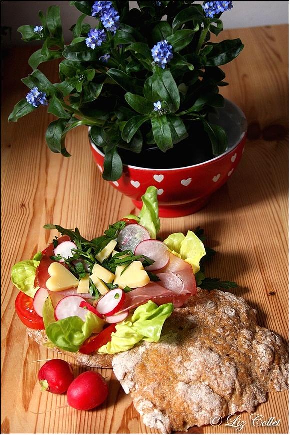 Vinschgauer mit Schinken und Käse