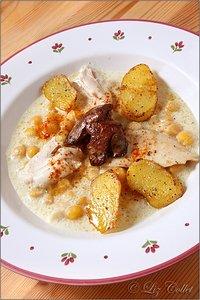 Kichererbsensuppe mit gebratener Hühnerleber