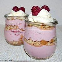 Himbeerquark mit keksen und sahne rezept