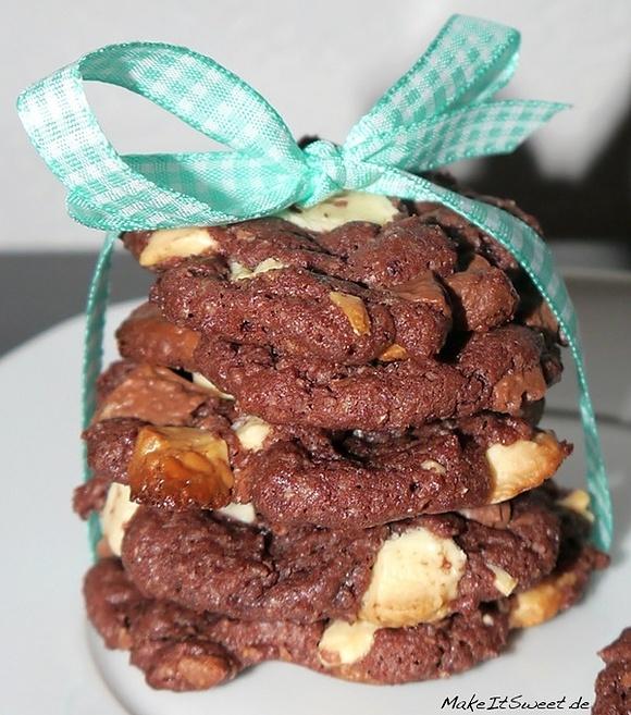 Mini Drei-Schokoladen-Cookies