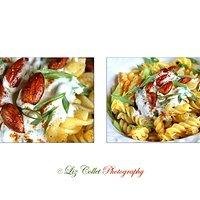 Fusilli with spiced almonds and herbal dressing {pasta mit kräuterjoghurt und gewürzten mandeln}