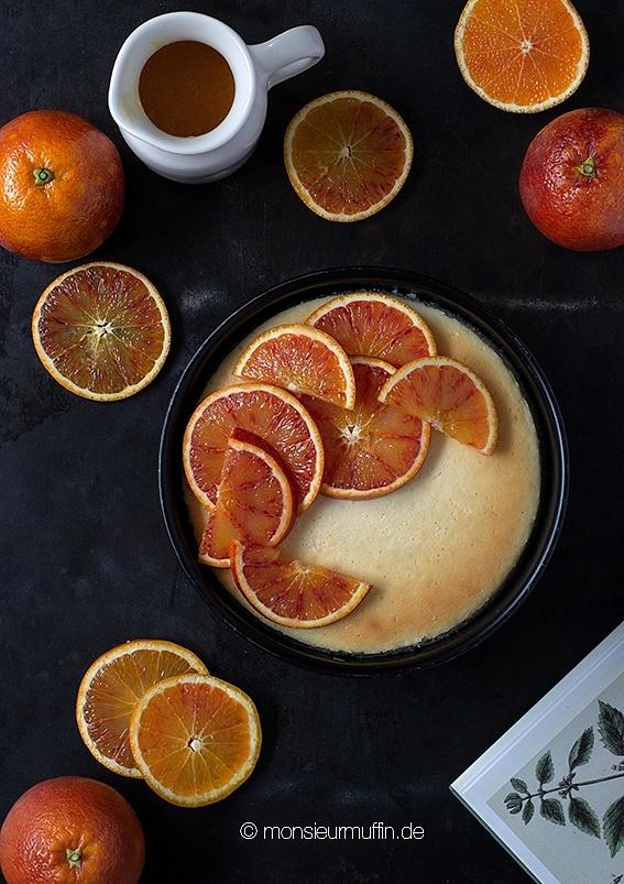 Blutorangen Cheesecake mit Marzipannote