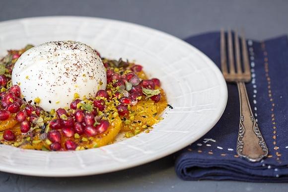 Burrata mit Zitrusfrüchte Carpaccio