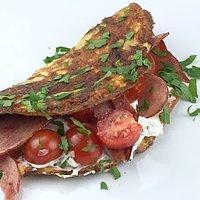 Frühstücksideen Zuccini-Bacon-Omelett