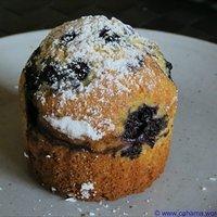 Eierlikörmuffins mit Heidelbeeren