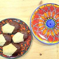 Mandel-vanilla eiweiss-madeleines mit schokoguss – almond vanilla egg-white madeleines with chocolate